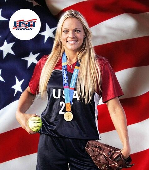 Jennie Finch Signed Softball Inscribed "USA" (Beckett) 2xOlympic Medalist 04-08
