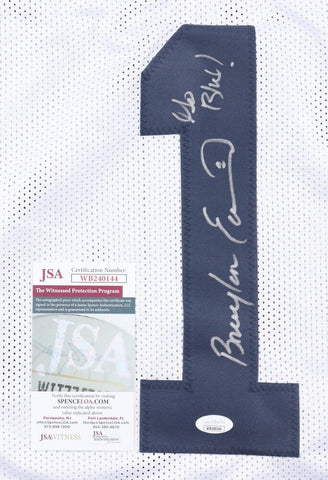Braylon Edwards Signed Michigan Wolverines Jersey Go Blue! (JSA COA) Pro Bowl WR