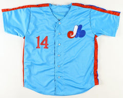 Pete Rose Signed Montreal Expos Jersey (JSA) MLB's All-Time Hit Leader/ 4256