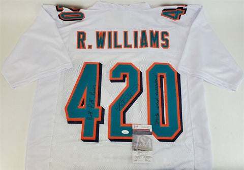 Ricky Williams Signed Dolphins 420 Jersey "Smoke Weed Everyday! & Puff Puff Run"