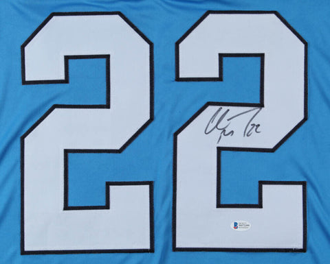 Christian McCaffrey Signed Carolina Panthers Jersey (Beckett COA) 2017 1st Rd Pk