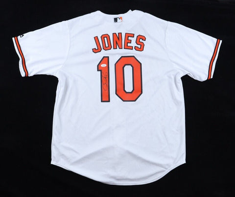 Adam Jones Signed Baltimore Orioles Majestic Jersey (JSA COA) 282 MLB H.R.s / CF