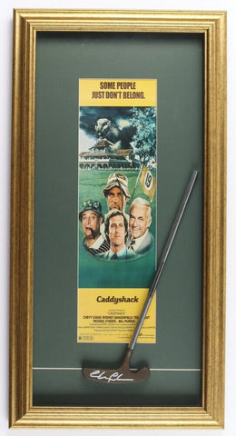 Chevy Chase Signed "Caddyshack" Framed Putter Display w Poster Print Beckett LOA