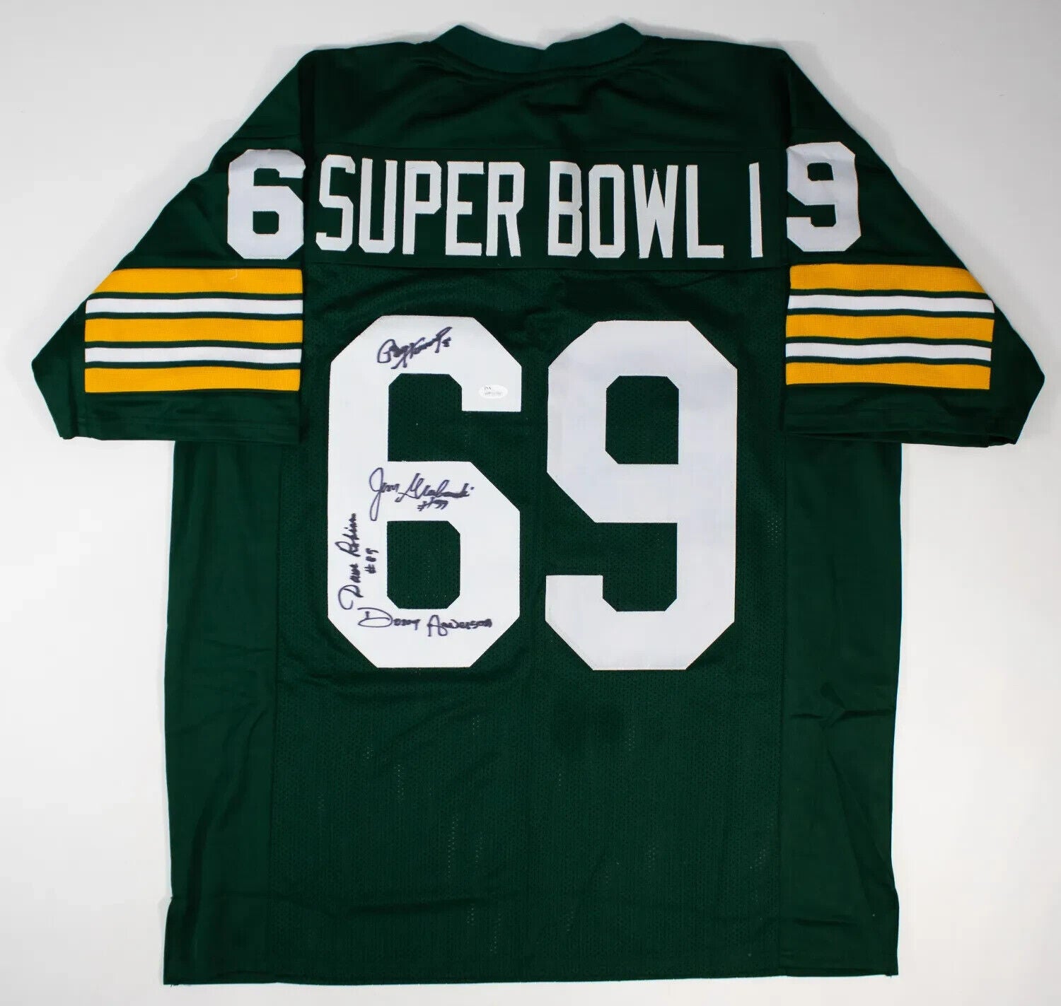 Hornung, Robinson, Grabowski & Anderson Signed Green Bay Packers Jersey /JSA COA