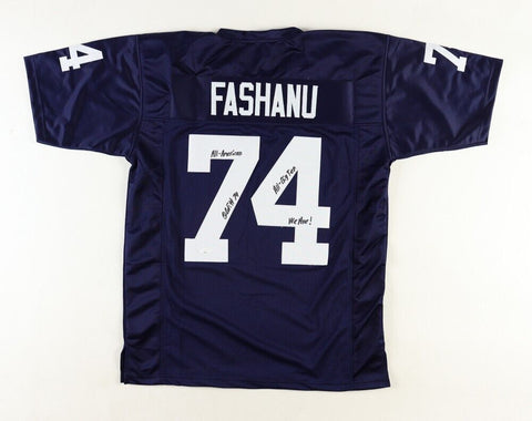 Olu Fashanu Signed Penn State Nittany Lions Jersey / 3 Times Inscribed (JSA COA)