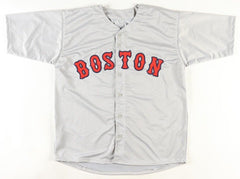 Johnny Damon Signed Boston Red Sox Jersey Inscribed "04 WS Champs" (Beckett) OF