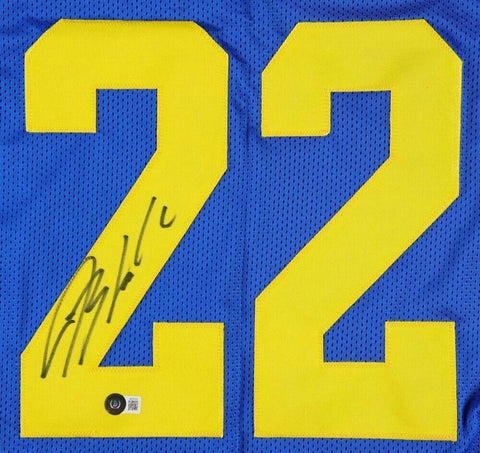 Blake Corum Signed Los Angeles Rams Jersey (Beckett) 3rd Round Pck/ Michigan R.B