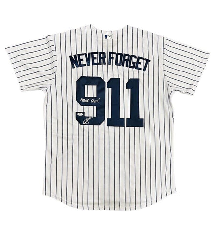 Robert O’Neill Signed New York Yankees 911 Never Forget Jersey "Never Quit"(PSA)