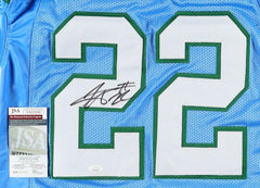 Tyjae Spears Signed Tulane Green Wave Jersey (JSA COA) Tennessee Titans RB