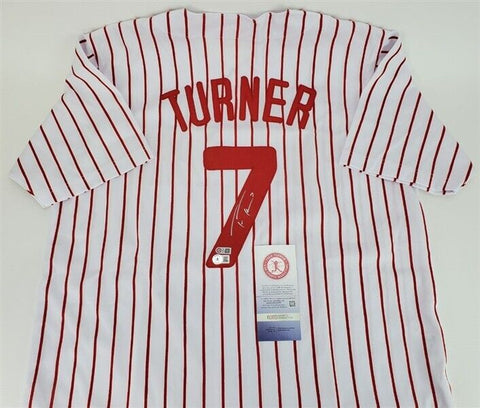 Trea Turner Signed Philidelphia Phillies City Connect Style Jersey (Beckett) S.S