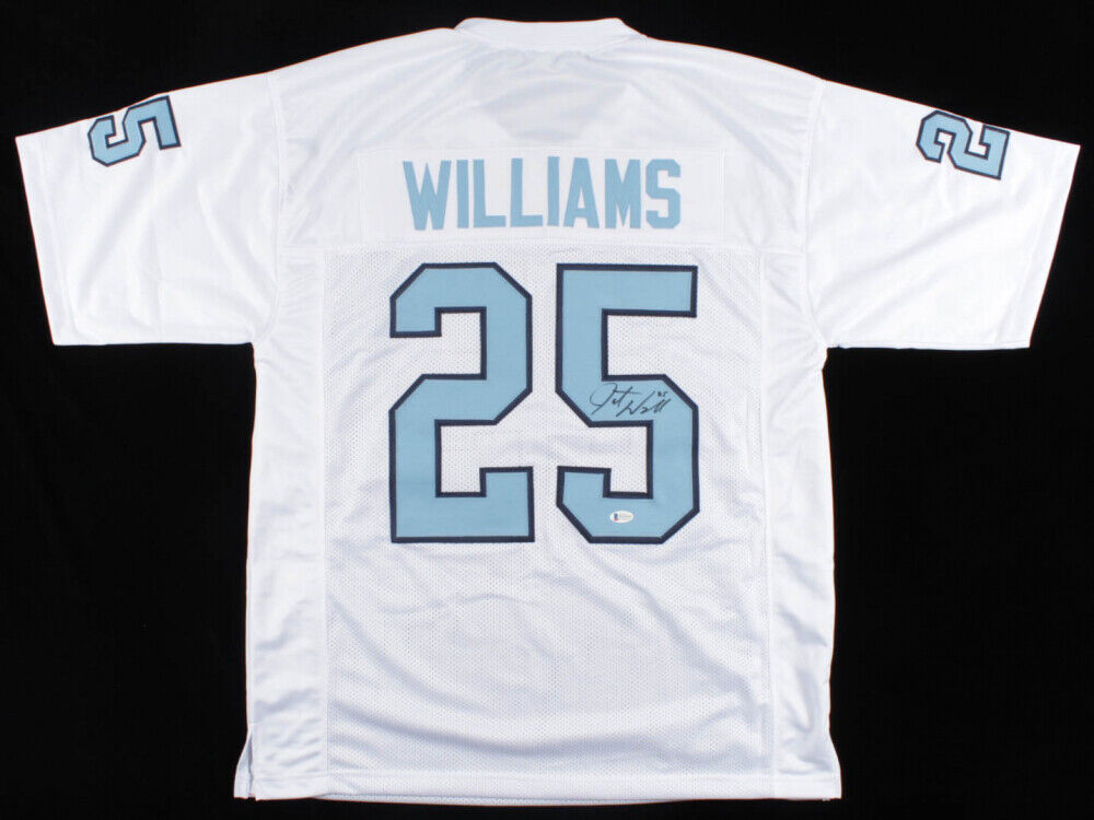 Javonte Williams Signed North Carolina Tar Heels White Jersey (Beckett) Broncos