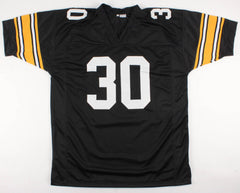 James Conner Signed Steelers Black Jersey (TSE Holo) Pittsburgh #1 Running Back