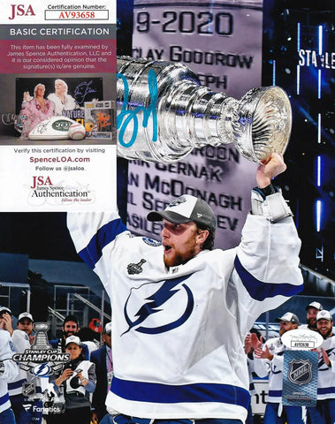 Andrei Vasilevskiy Signed Tampa Bay Lightning Stanley Cup 8x10 Photo (JSA COA)