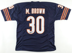 Mike Brown Signed Chicago Bears Jersey (PSA) 2000 2nd Round NFL Pick / Nebraska