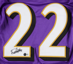 Derrick Henry Signed Baltimore Ravens Purple Jersey (Beckett) Ex-Alabama R.B.