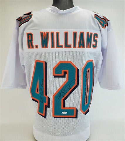 Ricky Williams Signed Dolphins 420 Jersey "Smoke Weed Everyday! & Puff Puff Run"