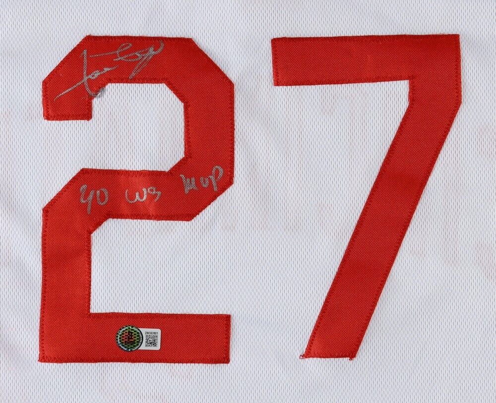 Jose Rijo Signed Cincinnati Reds Jersey Inscribed "90 WS MVP" (Beckett) Pitcher