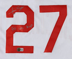 Jose Rijo Signed Cincinnati Reds Jersey Inscribed "90 WS MVP" (Beckett) Pitcher