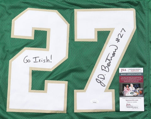 JD Bertrand Signed Notre Dame Fighting Irish Jersey Inscribed "Go Irish" JSA COA