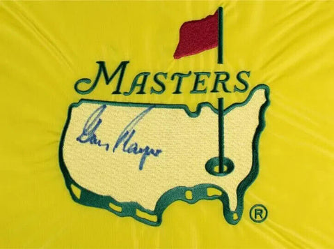 Gary Player Signed Masters Tournament Pin Flag (JSA COA) 3xMasters Champion