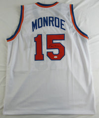 Earl Monroe Signed New York Knicks Jersey (JSA) 1973 World Champion Point Guard