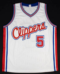 Danny Manning Signed Los Angeles Clippers Jersey (JSA COA) #1 Overall Pick 1988