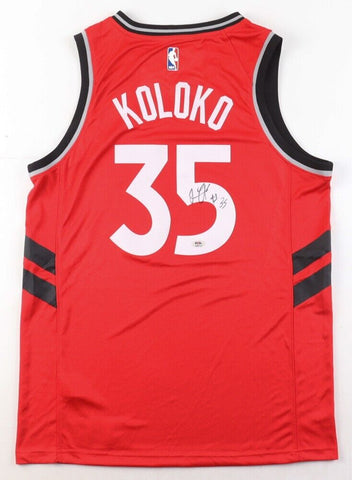 Christian Koloko Signed Toronto Raptors Jersey (PSA COA) 2022 Draft Pick/ Center