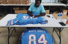 Billy "White Shoes" Johnson Signed Houston Oilers Jersey (JSA COA) 3×Pro Bowl WR