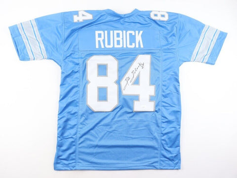 Rob Rubick Signed Detroit Lions Jersey (JSA COA) Motown Tight End (1982-1988)