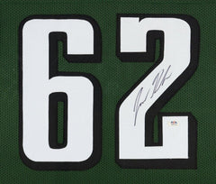 Jason Kelce Signed Philadelphia Eagle 35"x43" Framed Jersey (PSA) Super Bowl LII