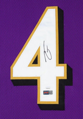 Zay Flowers Signed Baltimore Ravens 35x43 Framed Jersey (JSA COA) Wide Receiver