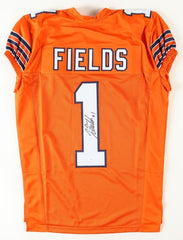 Justin Fields Signed Chicago Bears Pro Cut Jersey (JSA)Ex Ohio State Buckeyes QB