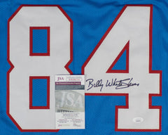 Billy "White Shoes" Johnson Signed Houston Oilers Jersey (JSA COA) 3×Pro Bowl WR