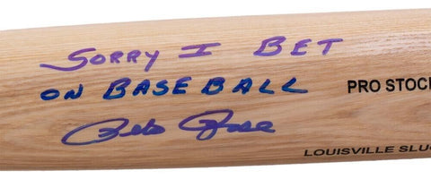 Pete Rose Signed Louisville Slugger Bat Insc "Sorry I Bet on Baseball" (JSA COA)