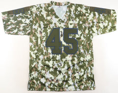 Rudy Ruettiger Signed Notre Dame Jersey Inscribed "Support the Troops" (Beckett)
