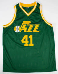 Thurl Bailey Signed Utah Jazz Jersey (JSA COA) 1983 1st Rnd Draft Pk / N C State