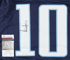 Vince Young Signed Tennessee Titans Jersey (JSA COA) Ex-Texas Longhorn Q.B.