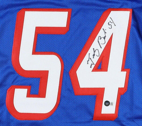 Tedy Bruschi Signed New England Patriots Jersey (Beckett) 3×Super Bowl Champion