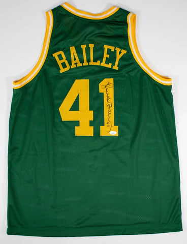 Thurl Bailey Signed Utah Jazz Jersey (JSA COA) Utah's 1983 1st Round Draft Pick