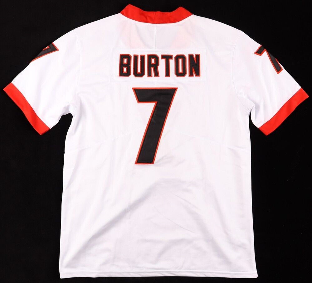 Jermaine Burton Signed Georgia Bulldogs Jersey Inscribed "21 Champs" (Beckett)