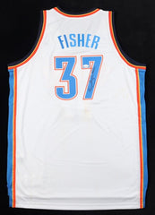 Derek Fisher Signed Oklahoma City Thunder Jersey (JSA COA) 1996 1st Round PK L.A