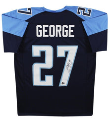 Eddie George Signed Tennessee Titans Jersey (Beckett) 4×Pro Bowl Running Back