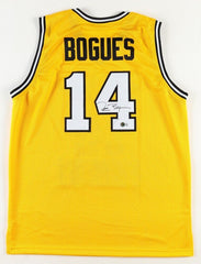 Muggsy Bogues Signed Wake Forest Demon Deacons Jersey (Beckett) 1987 1st Rnd Pck