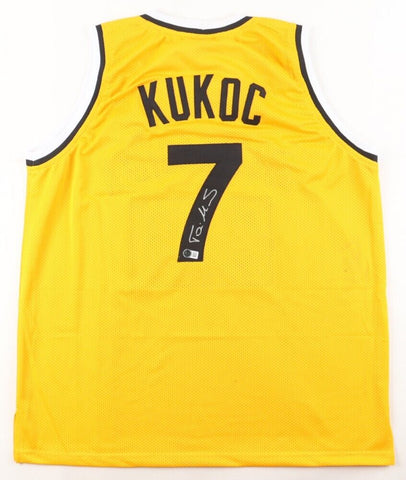 Toni Kukoc Signed Jugoplastika Jersey (Beckett) 3xChampion Chicago Bulls / HOF