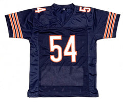 Brian Urlacher Signed Chicago Bears Career Stat Jersey Inscribed HOF 18/ Beckett