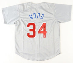 Kerry Wood Signed Chicago Cubs Jersey (JSA) Rookie Record 20 K's 05/06/1998