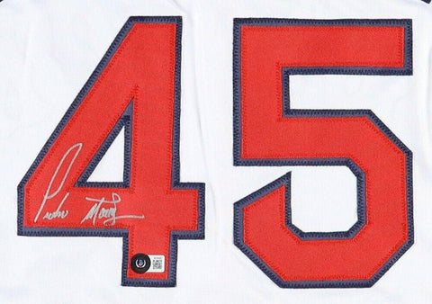 Pedro Martinez Signed Boston Red Sox Jersey (Beckett) 3xCy Young Award Winner