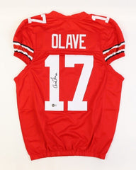 Chris Olave Signed Ohio State Buckeyes Jersey (Beckett COA) Saints Wide Receiver