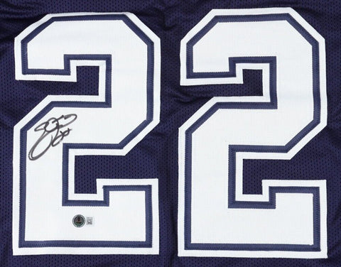 Emmitt Smith Signed Dallas Cowboys Career Highlight Jersey (Beckett) HOF 2010