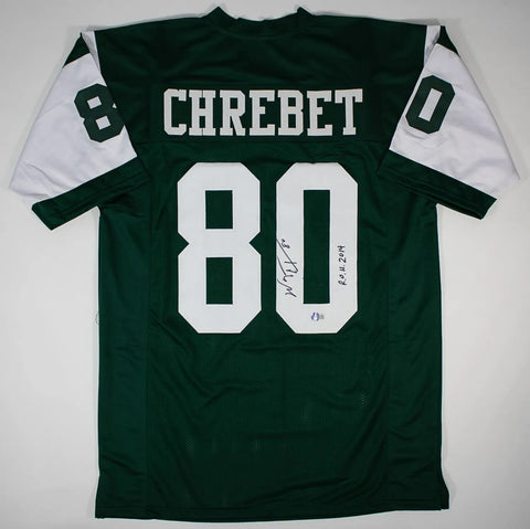 Wayne Chrebet Signed New York Jets Jersey “ROH 2014” (Beckett) Ex-Hofstra W.R.